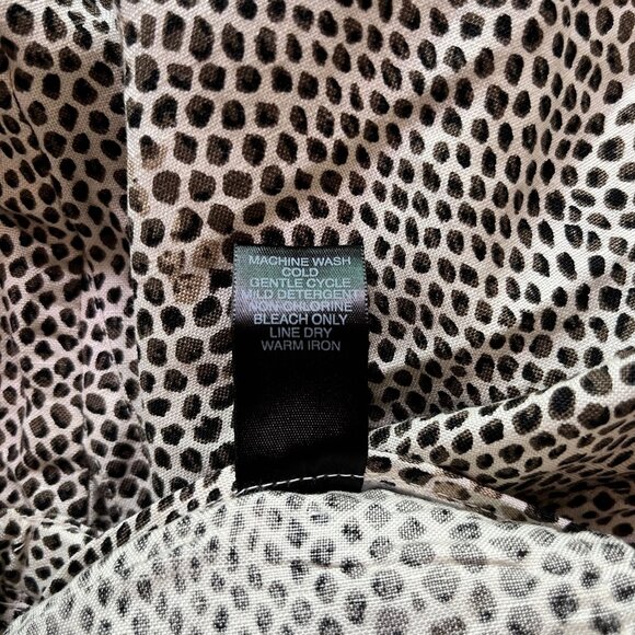 Avenue Womens Snakeskin Bermuda Shorts Size 32 Brown Linen Blend Embroidered Hem - Picture 12 of 13